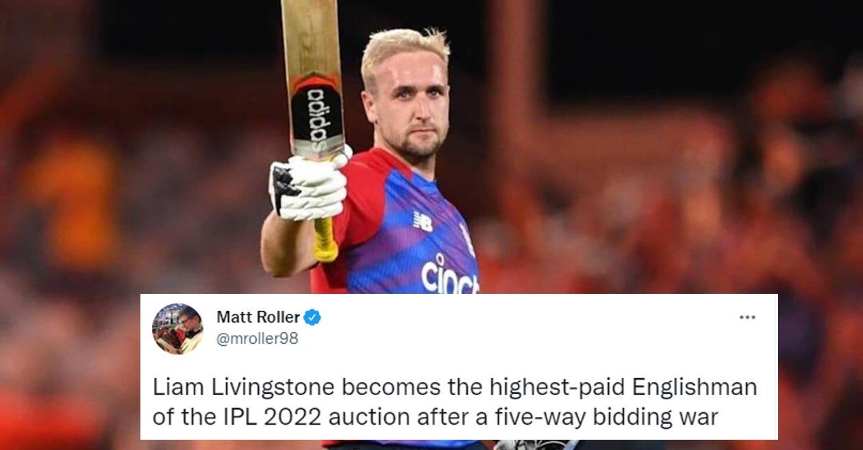 Twitter goes wild as Liam Livingstone becomes the most expensive overseas player at IPL 2022 auction