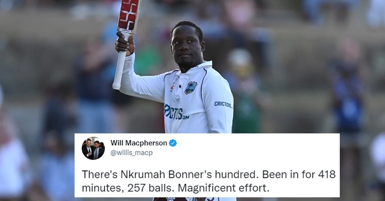 Twitter reactions: Nkrumah Bonner’s gritty ton gives West Indies edge over England on Day 3 of first Test