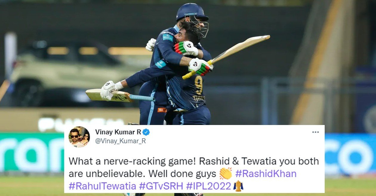 Twitter erupts as Rashid Khan, Rahul Tewatia help GT pull off a stunning win over SRH