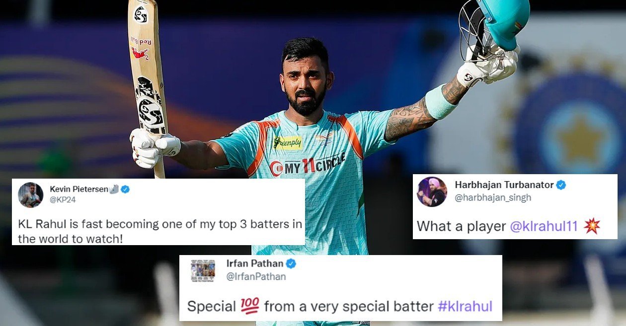 Twitter erupts as LSG skipper KL Rahul lights up IPL 2022 with a dazzling century against MI
