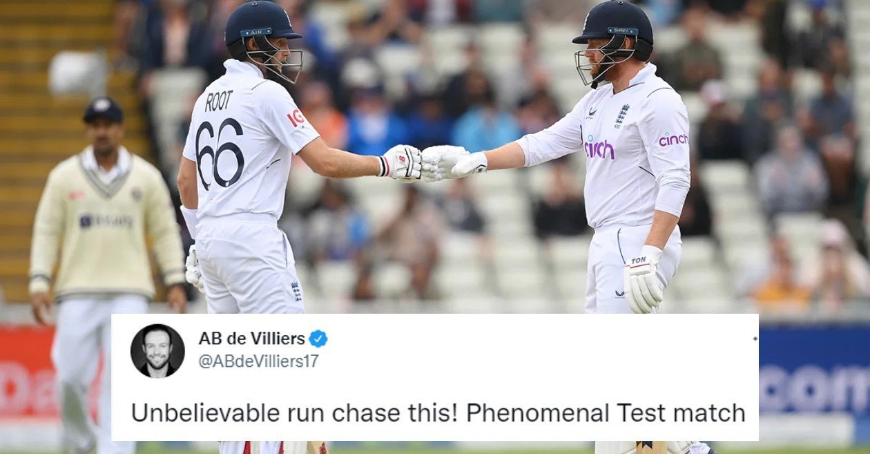 Twitter reactions: England’s Joe Root, Jonny Bairstow steamroll India in Edgbaston Test to level the series